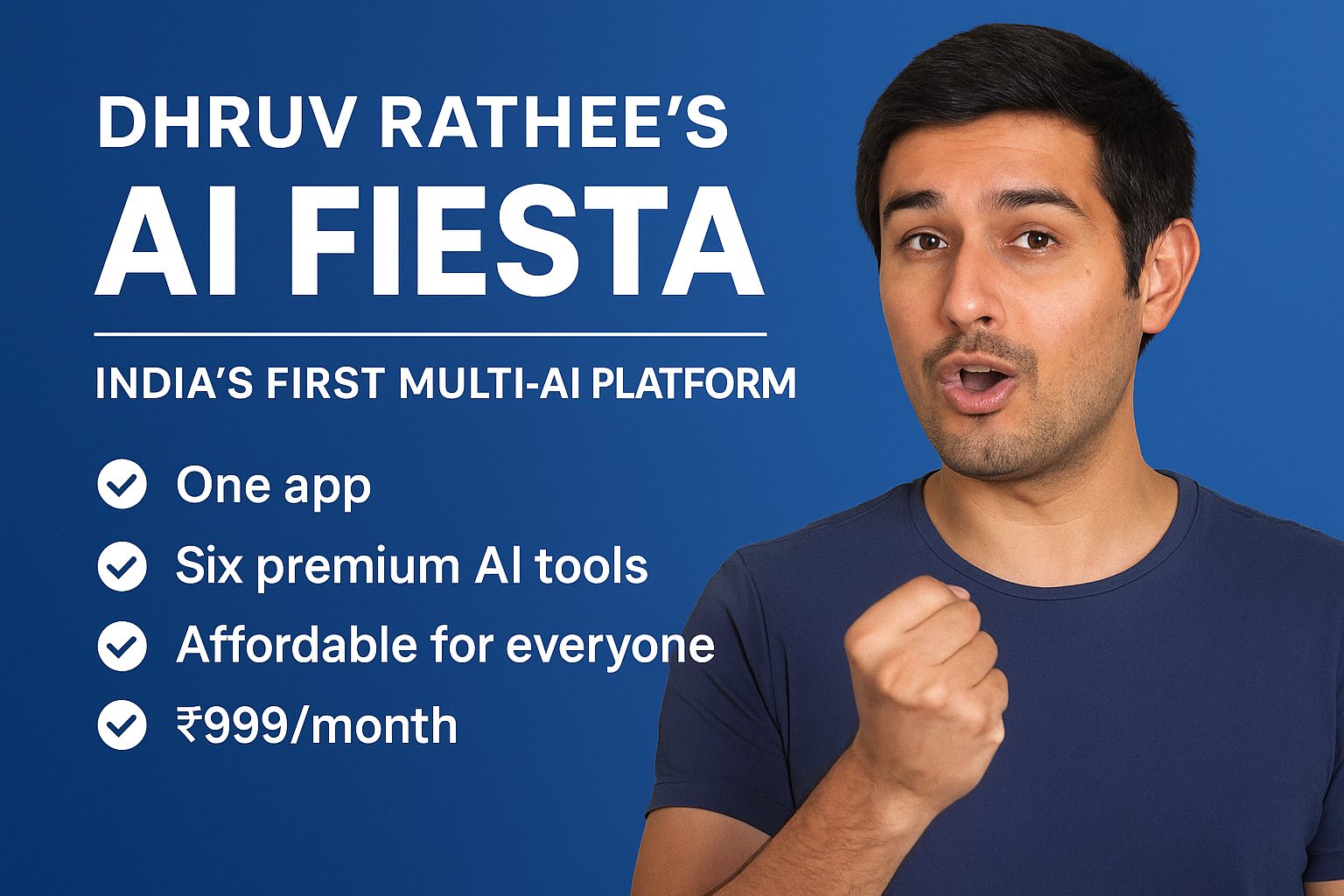 You are currently viewing Dhruv Rathee Launches AI Fiesta: India’s First Multi-AI Platform