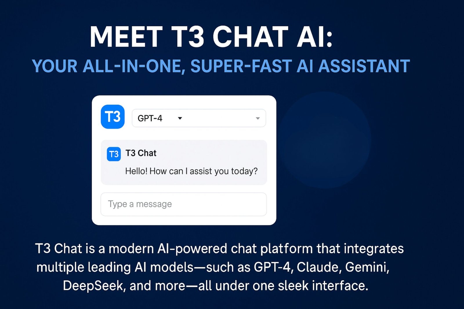 Meet T3 Chat AI: Your All-in-One, Super-Fast AI Assistant