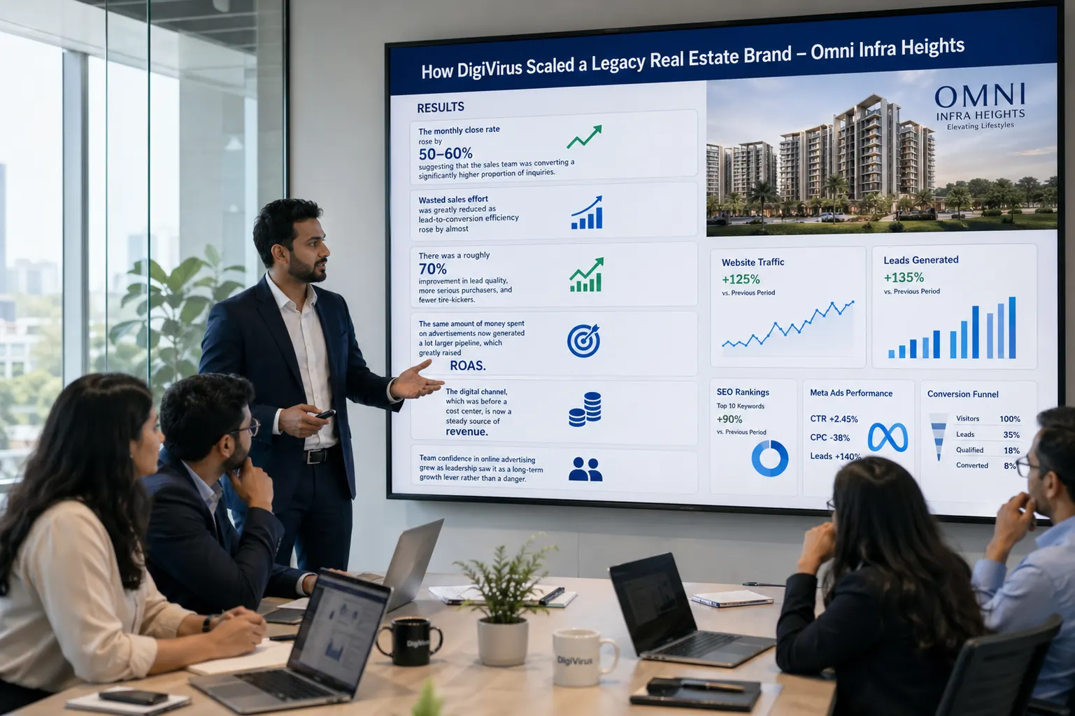 You are currently viewing How digiVirus Scaled a Real Estate Brand – Omni Infra Heights