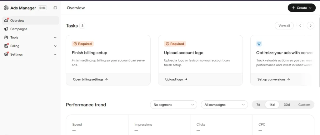 chatgpt ads manager